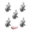 Service Caster 2 Inch Thermoplastic Wheel 7/8 Grip Ring Stem Caster Set with Brakes, 5PK SCC-GR05S210-TPRS-SLB-71678-5 - alternate 3